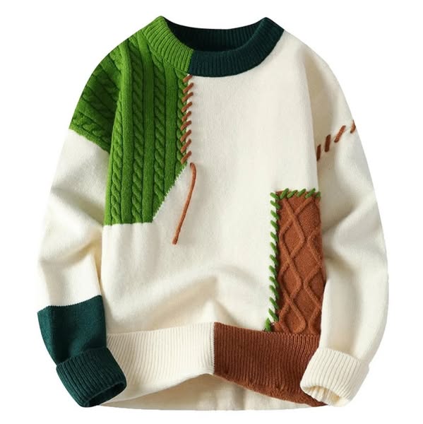 Lonuru |  Luxury Patchwork-sweater